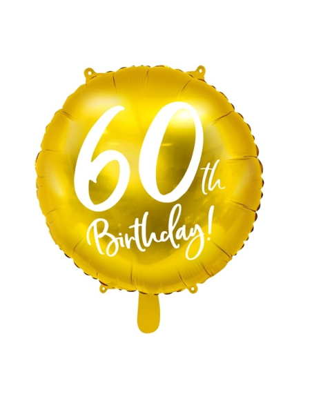 Globo 60 cumpleaños dorado